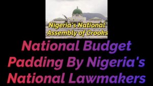 Read more about the article NATIONAL BUDGET PADDING BY NIGERIA’S FEDERAL LAWMAKERS