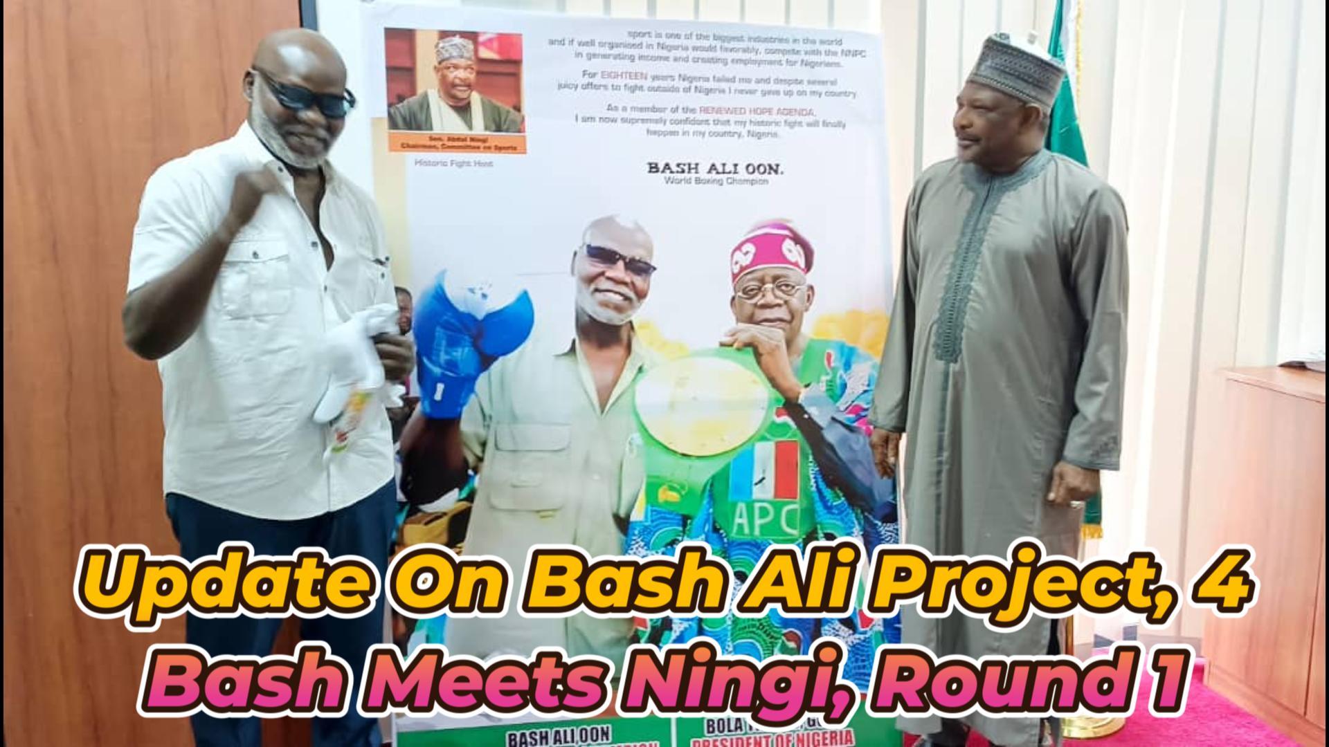 You are currently viewing UPDATE ON BASH ALI BOXING TO SHOCK THE WORLD NUMBER 4; BASH MEETS SENATE SPORTS COMMITTE CHAIRMAN