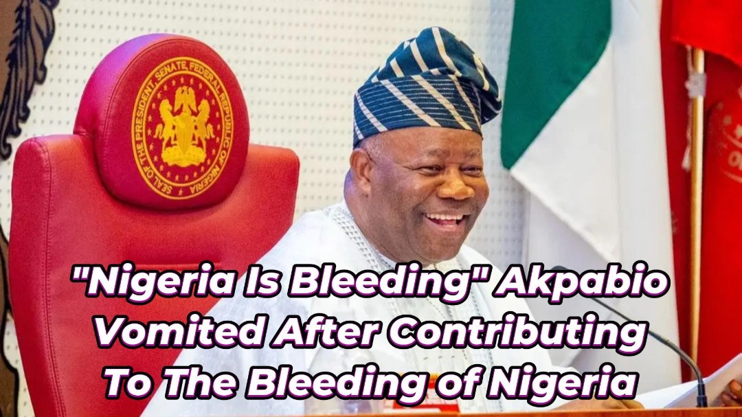 You are currently viewing THE SENATE PRESIDENT OF NIGERIA WHO HAS CONTRIBUTED IMMENSELY TO DESTROY NIGERIA SUDDENLY MOCKS NIGERIANS THAT NIGERIA IS BLEEDING