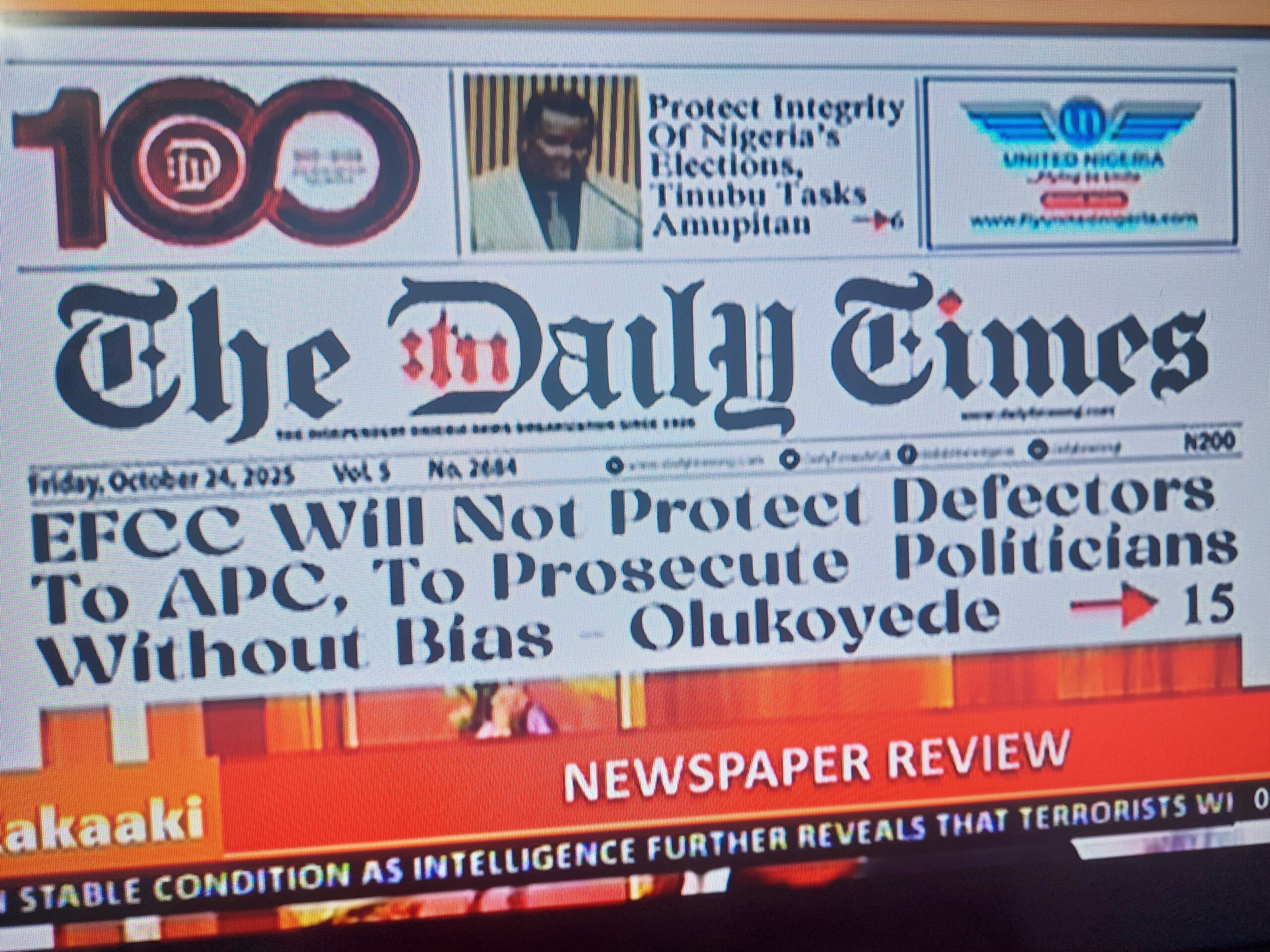 You are currently viewing CAN NIGERIA’S EFFC CHAIRMAN COUNTER SENATOR ADAMS OSHIOMHOLE’S DECLARATION?