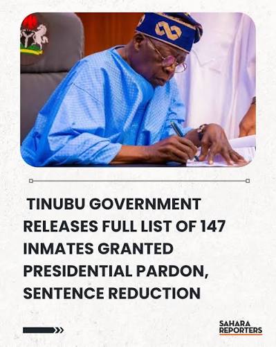 You are currently viewing MATTERS ARRISING FROM MASSIVE PRESIDENTIAL PARDON GRANTED TO SOME TERRIBLE NIGERIAN CRIMINALS BY PRESIDENT BOLA TINUBU