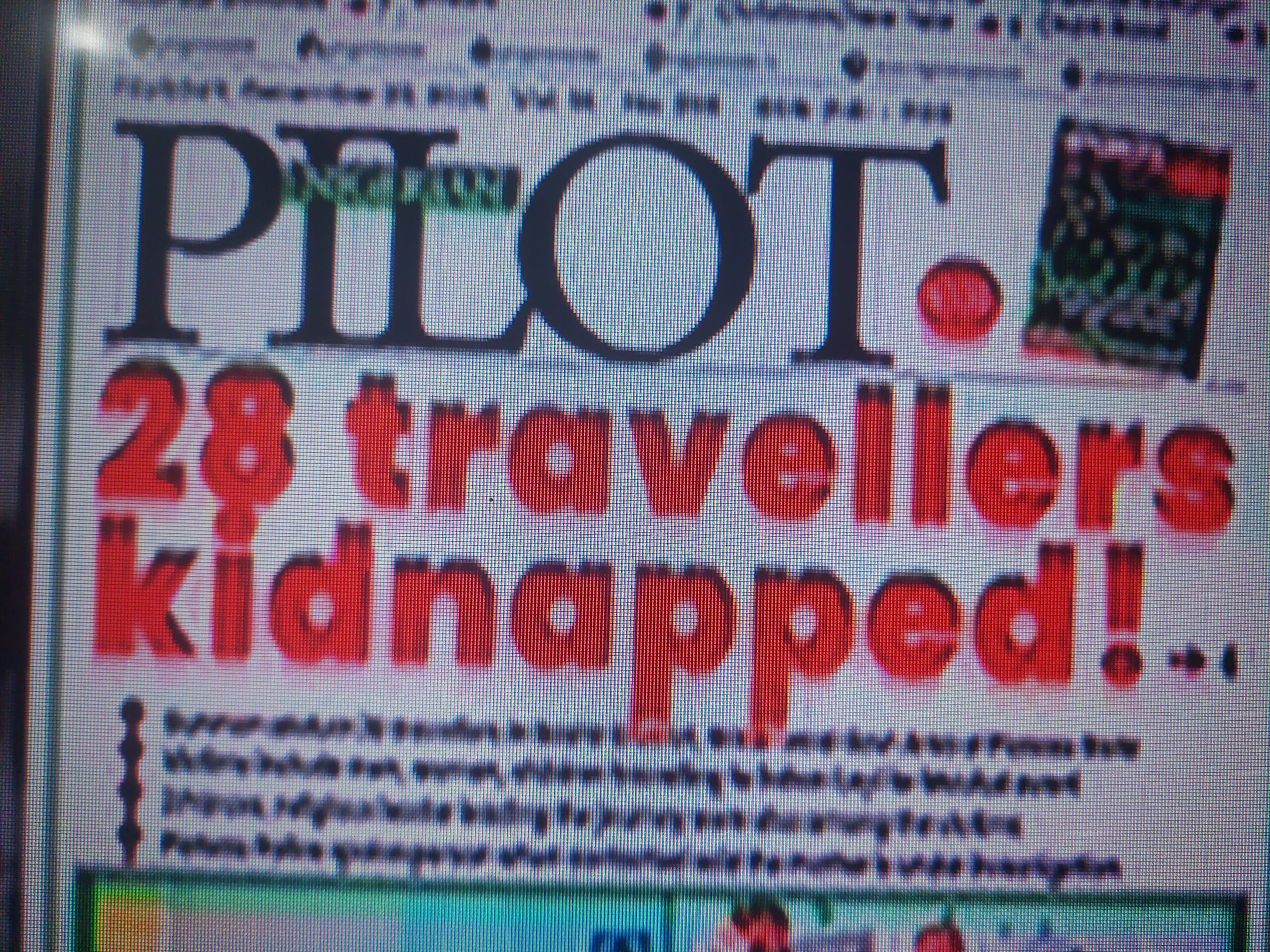 Read more about the article TELL ME SOMETHING NEW! KIDNAP TERRORISM IS NOW A DAILY NORM