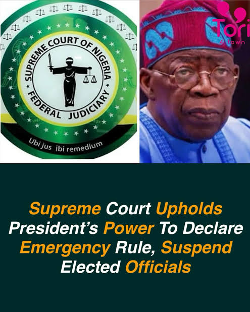 You are currently viewing DEMOCRACY IS OFFICIALLY DEAD IN NIGERIA, AS THE SUPREME COURT ENDORSES PRESIDENT TINUBU’S REMOVAL OF STATE GOVERNORS AND OTHER ELECTED OFFICIALS