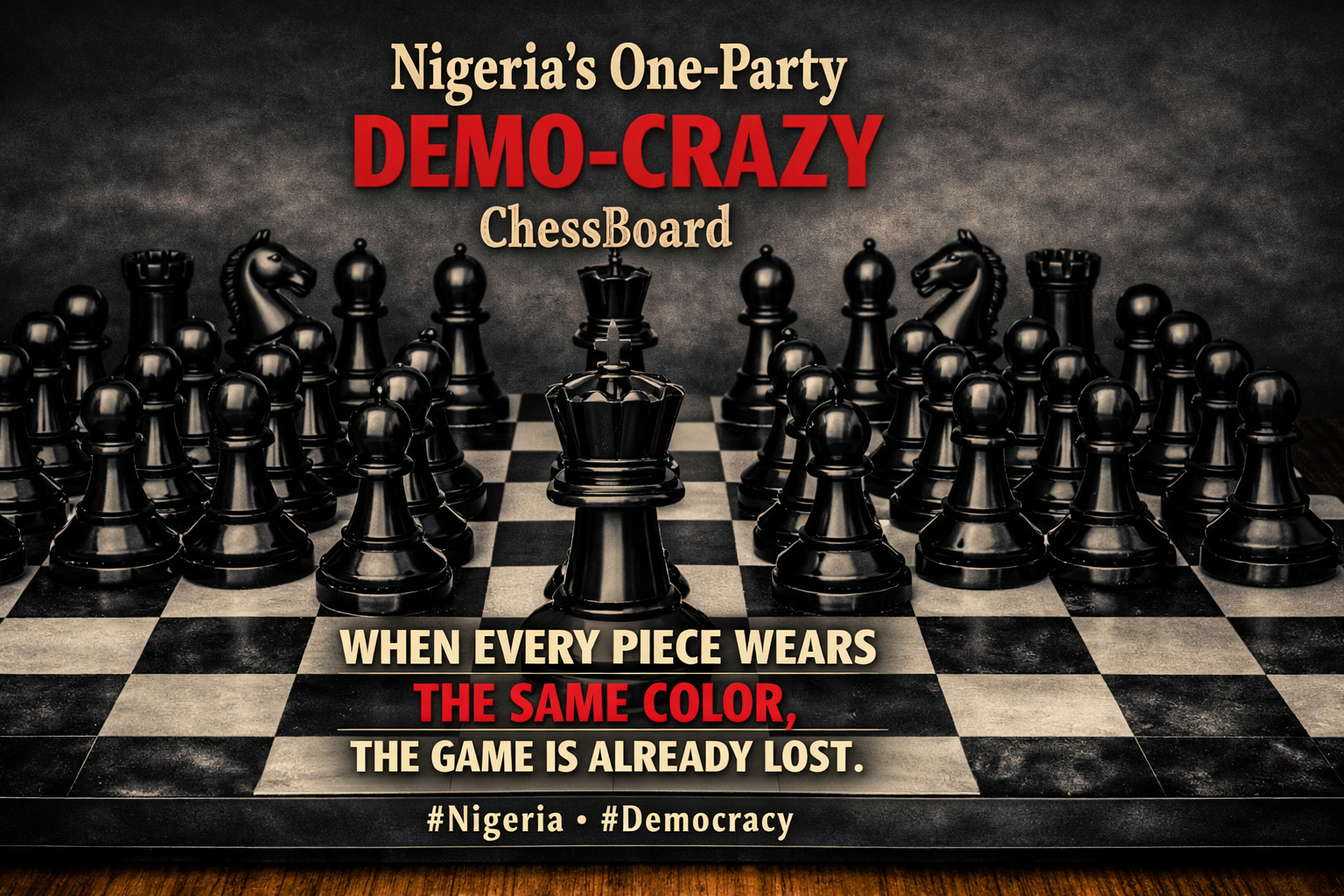 Read more about the article NIGERIA’S ONE-PARTY DEMO-CRAZY CHESS BOARD OF METAPHORS, 1